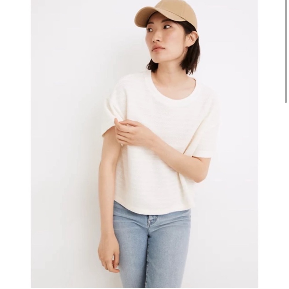 Madwell Crewneck Short Sleeve Knit Boxy Top